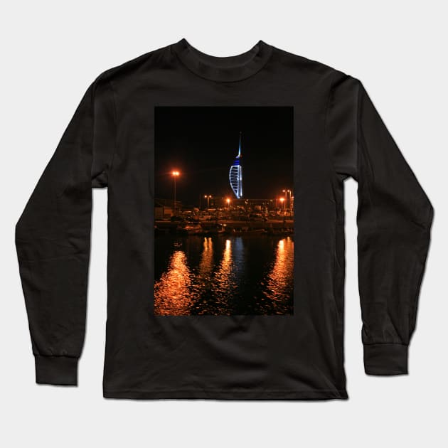 Camber Dock at Night Long Sleeve T-Shirt by RedHillDigital